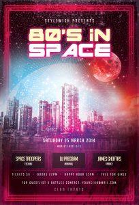 80s In Space Flyer Template
