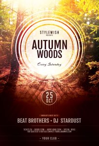 Autumn woods Flyer Template