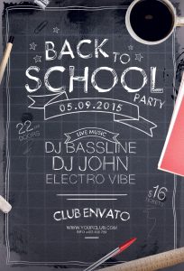 Back to School Party Flyer Template