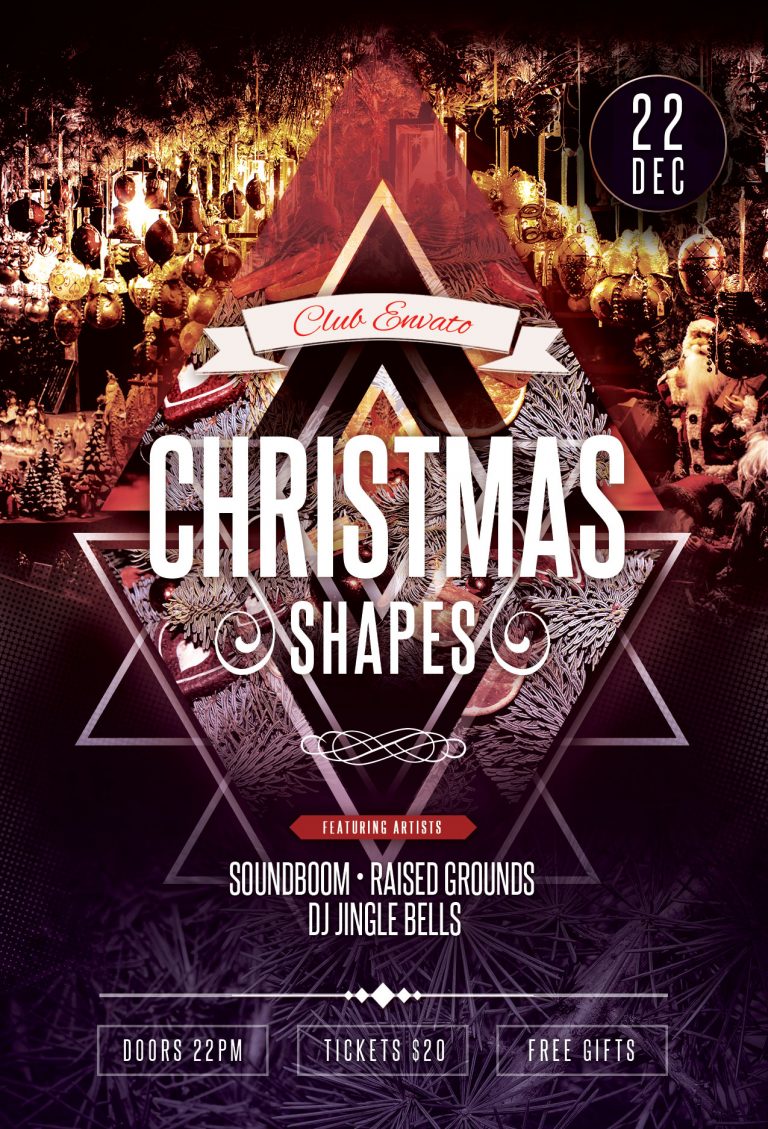 Christmas Shapes Flyer Template