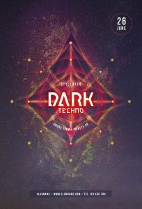 Dark Techno Flyer Template