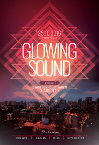 Glowing Sound Flyer Template