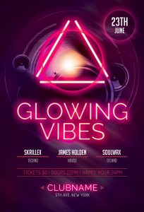 Glowing Vibes Flyer Template