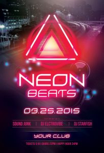 Neon Beats Flyer Template