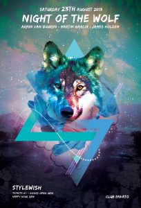 Night of The Wolf Flyer Template