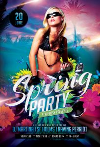Spring Party Flyer Template