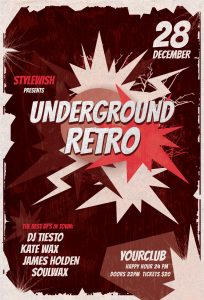 Underground Retro Flyer Template