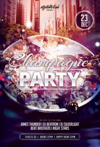 Free Champagne Party Flyer
