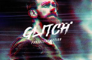 VHS Glitch Photoshop Action
