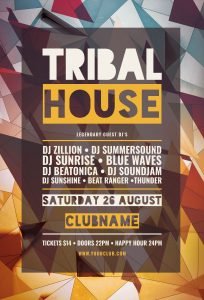 Tribal House Flyer Template