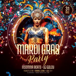 Mardi Gras Party Flyer